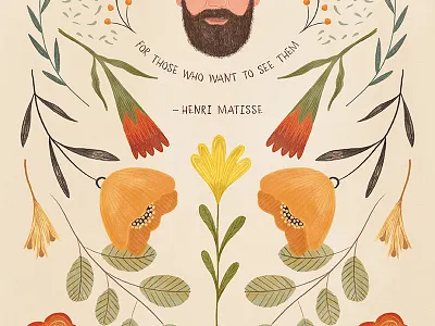 Henri Matisse digital floral flowers gouache henri matisse painting photoshop quote spring texture