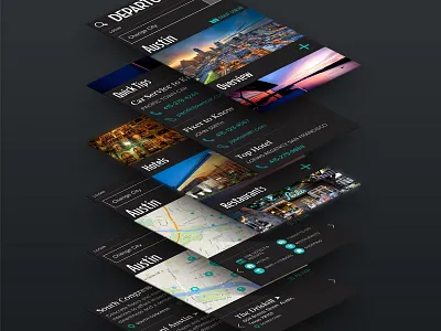 Departures mobile design travel ui ux web design