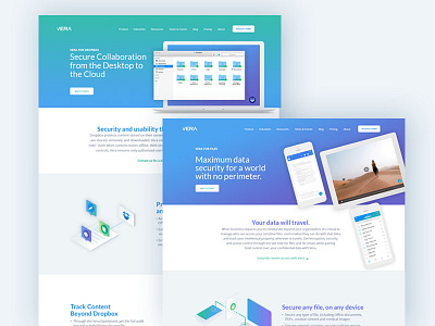 Vera Product Pages desktop files gradient icon illustration isometric security web