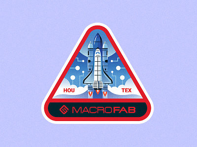 MacroFab Sticker badge electronics launch shuttle space sticker