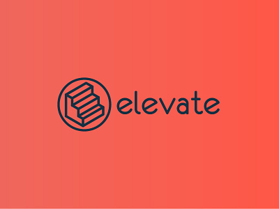 Elevate logo elevate growth improve logo logomark logotype mark staircase stairs