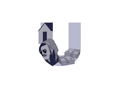 U is for Unabomber 36days 36daysoftype 36daysoftype 05 36daysu animation design illustration motion type unabomber