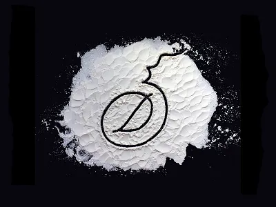 Letter D food lettering typography