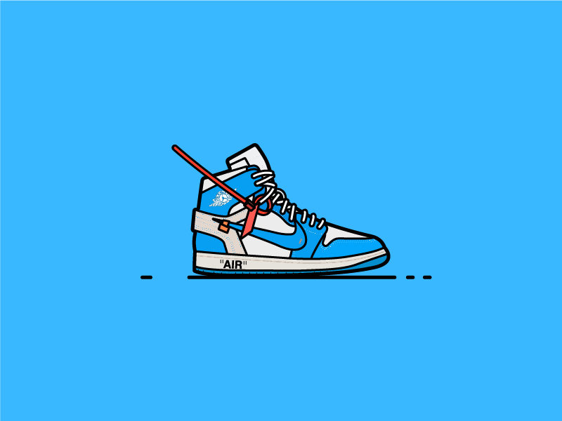 off white jordan 1 cartoon wallpaper