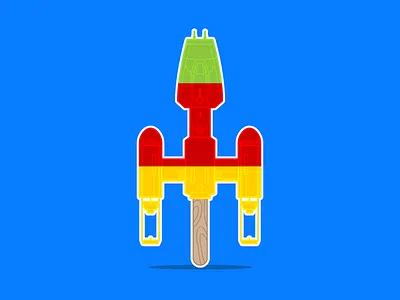 Water Ice Squadron 4th finger ice illustration star wars sticker summer y wing y wing