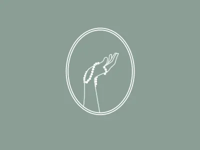 Pearls brand branding digital drawing elegant feminine hands illustration line logo monoline oval