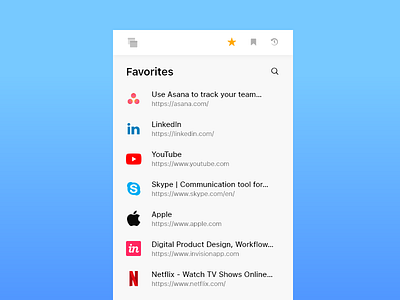 Daily UI #044 browser dailyui favorites ui