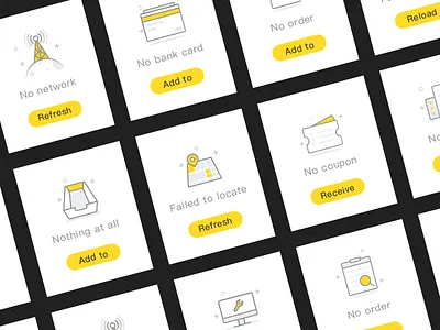 Design of a set of default pages icon，ui