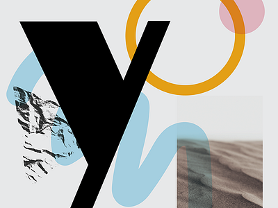 Y 36 days of type collage colorful cutout dropcap lettering modern type typography