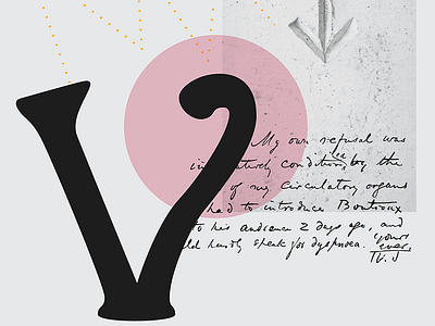 V 36 days of type collage colorful cutout dropcap lettering modern type typography