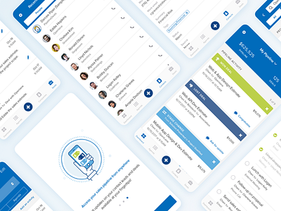 Mobile Sales CRM activity agenda app contacts feed illustration iphone x onboarding pipeline sales ui ux