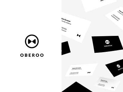 Oberoo - branding bar black and white bow bow tie branding business cards cafe identity ordering restaurant waiter