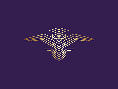 owl monoline animal character fly icon line art logo logogram logos mascot monogram monoline owl