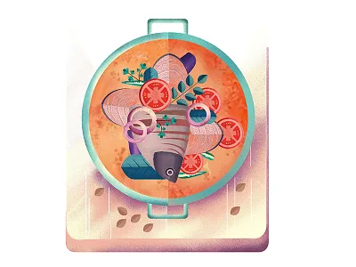 Fish Head Curry digitalpainting fishheadcurry food illustration