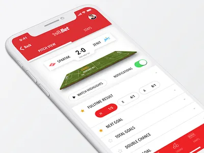 Don't gamble, kids. app betting football mobile sports ui ux