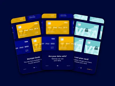 Onboarding - Daily UI 023 daily dailyui money onboarding ui ux visa