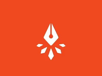 Campfire publishing camp fire logo orange pen publishing wood
