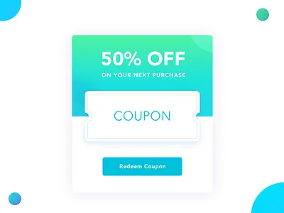 Redeem Coupon 061 card code coupon dailyui day popup redeem sale