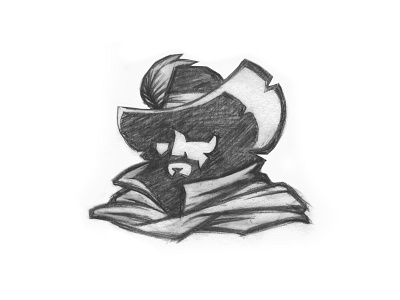 Cavalier Sketch 2 cavalier chivalry explorer knight mascot musketeer pirate swashbuckler swordsman