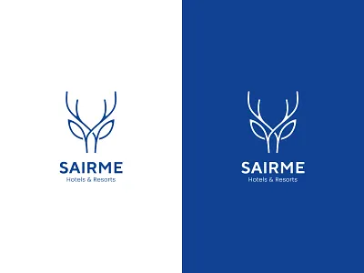 Sairme animal deer ears helix horns leafs logo nature tree
