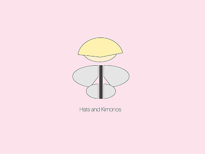 Hats and Kimonos hats japan japanese dress kimono logo material design minimal tea