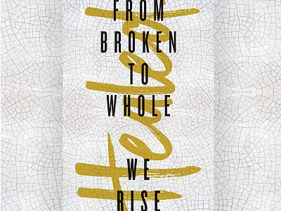 Healed book design illustration typography