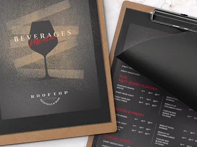 Wine Menu bar beverage black cafe cocktail drinks menu menu design print restaurant template wine