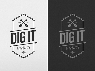 Logo for gardening company Dig It garden hipster logo