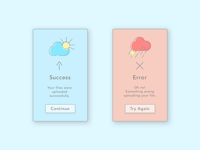 Daily UI #011-Flash Message 011 cloud dailyui error flashmessage message sketch success ui upload