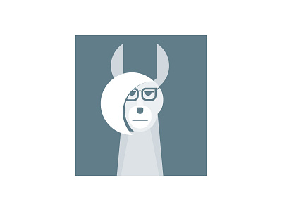 Llama llama no problama blue geometric illustration illustrator llama minimal