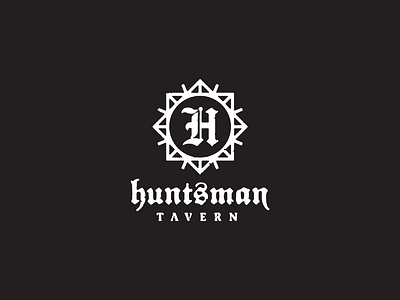 Huntsman Tavern Concept beer blackletter logo medieval nevada