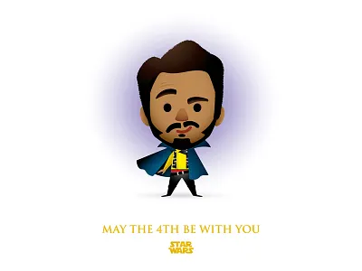 Lando caricature character design cute illustration kawaii lando calrissian solo star wars star wars day