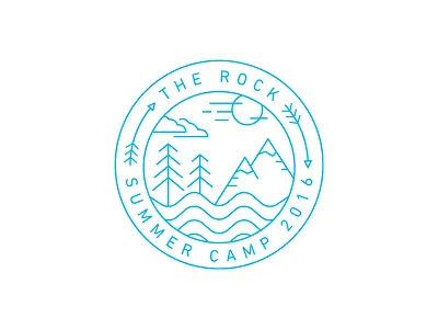 Rock Summer Camp branding church illustration logo summer camp youth