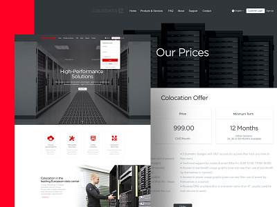 Colodata Website analytics clean cloud data flat landing page layout simple switzerland website