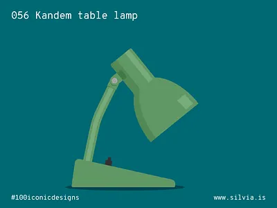 056 Kandem Table Lamp 100iconicdesigns bauhaus brandt bredendieck design flat illustration industrialdesign kandem lamp product productdesign