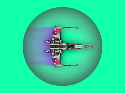 X-Wing for Star Wars Day! - Illustration disney may the force may the fourth pop culture star wars stars