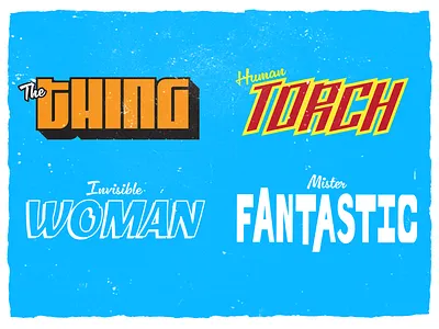 Fantastic 4 Member's Logos fantasticfour graphic design logo