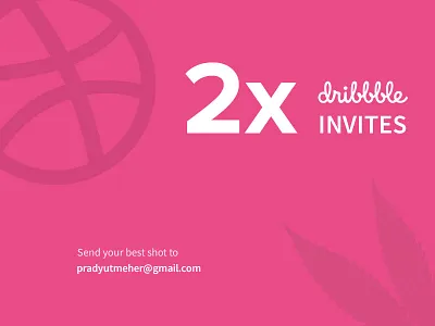 2x Dribbble Invites 2x draft dribbble giveaway invitation invite invites