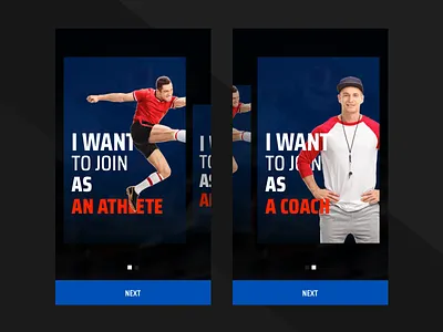 Onboarding Athelete app athelete black dark fitness app johny vino login mobile onboarding sign up sports