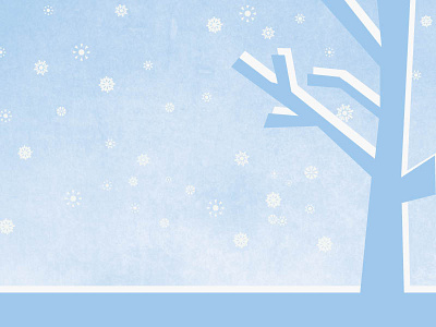 snow tree illustration instagram post snowflakes tree winter