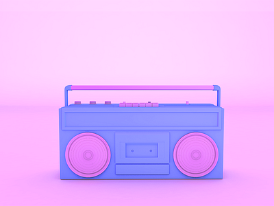 Old Cassete 3d c4d cinema4d old cassette pink