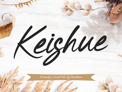 Keishue - Script font brush font brush lettering calligraphy font hand lettering handmade font lettering magazine script typography wedding