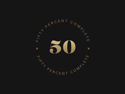 Fifty Logo 50 brand celebration fifty gold gradient identity logo typography