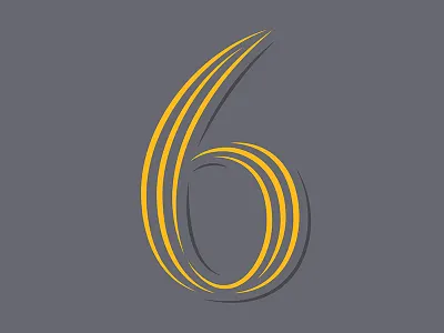 33. 6 36days 36days 6 36daysoftype 36daysoftype05 contrast inline lettering sans serif shadow stripe vector