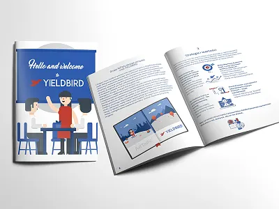 Brochure bird brochure company icons