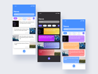 Three themes news theme ui