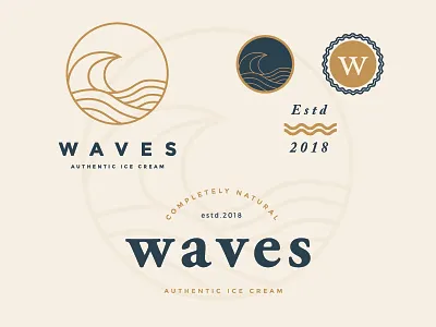 More Waves badges branding icon identity design identity system logo design logogram logotype stamps visual design