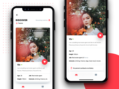 Conceptual Dating App android app date dating interface ios iphonex love tinder ui ux