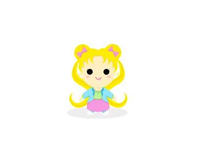 Usagi art cute digital art digital painting fan art illustration sailor moon