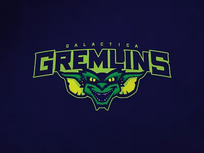 CFFL Galactica Gremlins design fantasy football football gremlins illustration logo mascot sports sports design typography